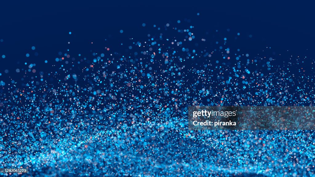 Flying particles background
