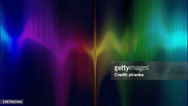 mehrfarbige schallwelle - soundwaves stock-fotos und bilder