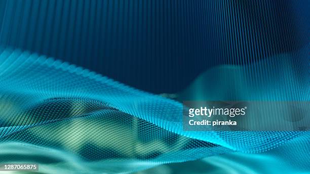 fondo de malla de alambre abstracto - green blue background fotografías e imágenes de stock