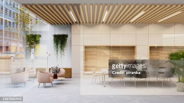 modern office - lobby screen stock pictures, royalty-free photos & images