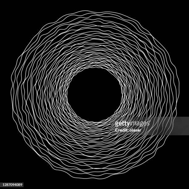 ilustraciones, imágenes clip art, dibujos animados e iconos de stock de múltiples anillos (árbol) en órbitas concéntricas desiguales, enmarcando el espacio de copia. - concéntrico