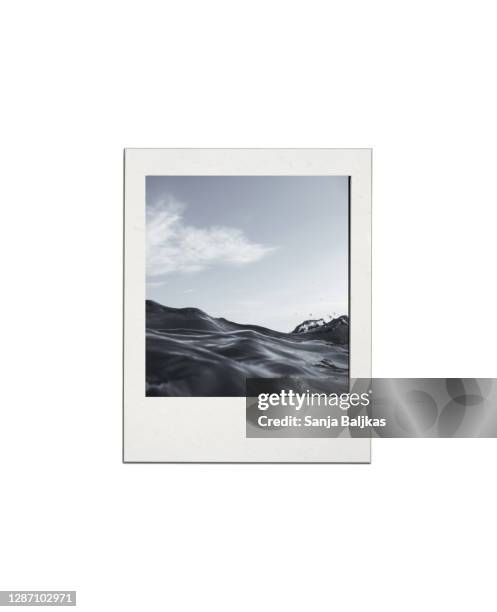 polaroid sea and sky - boarder stock pictures, royalty-free photos & images