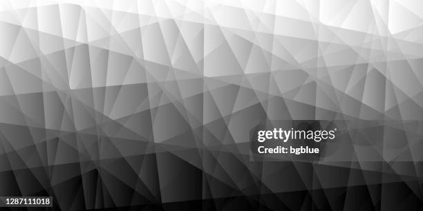 abstract geometric background - polygonal mosaic with gray gradient - gray triangle background stock illustrations