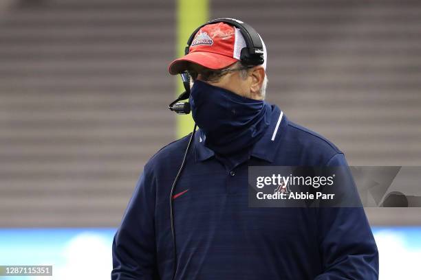 Defensive Coordinator Paul Rhoads of the Arizona Wildcats watches play in the fourth quarter against the Washington Huskies at Husky Stadium on...