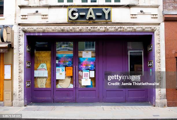 The exterior of G-A-Y on November 21, 2020 in London, England.