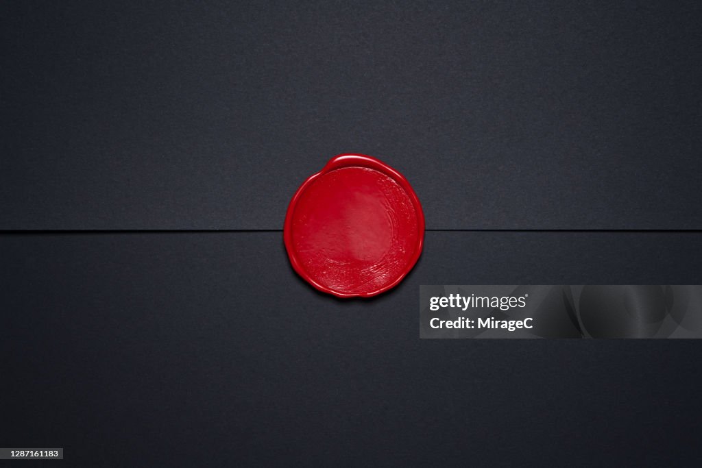Envelope Sealed with Red Wax Stamp