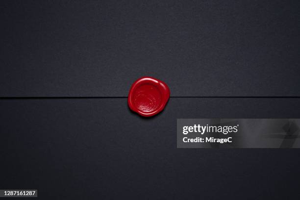 envelope sealed with red wax stamp - message stock pictures, royalty-free photos & images