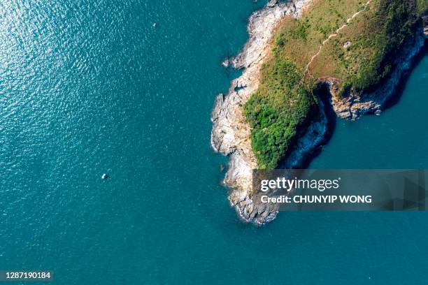 vista de ap lei pai (ap lei chau, ilha de south hk) - ilha - fotografias e filmes do acervo