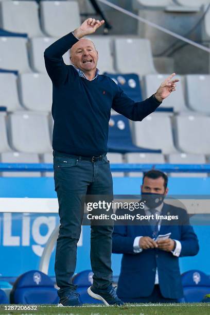 Pepe Mel, head coach of UD Las Palmas during the La Liga Smartbank match between CE Sabadell and UD Las Palmas at Estadi Nova Creu Alta on November...