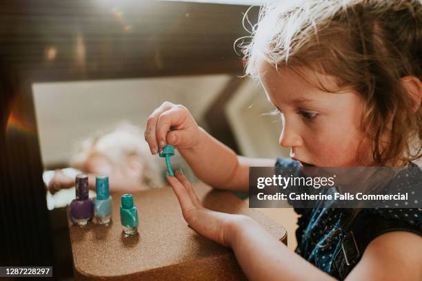 Child painting Finger Nails