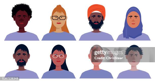diverse group of people - nhs nurse stock illustrations