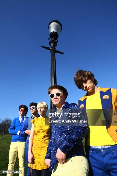 Indie guitar band Noah & The Whale, including Laura Marling, photographed in Regents Park, London in 2008