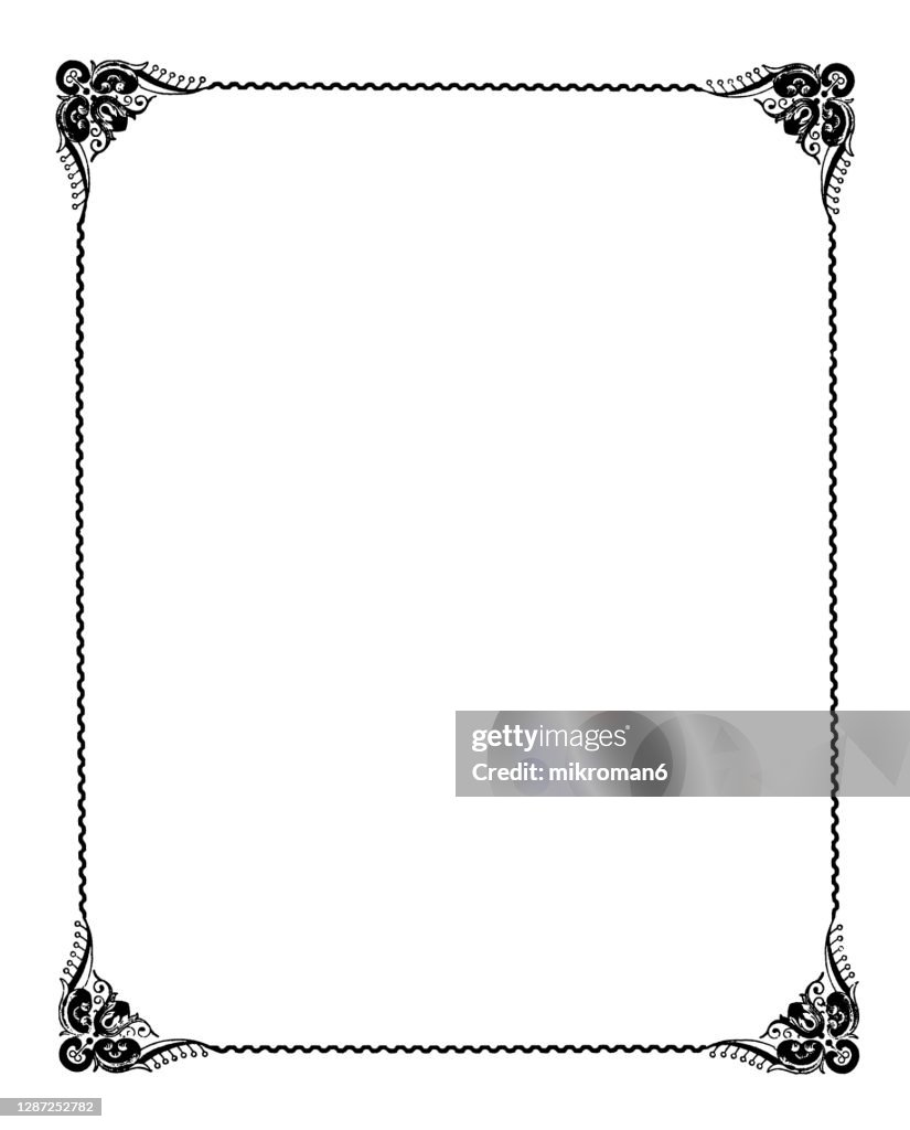 Old engraved illustration of decorative frame