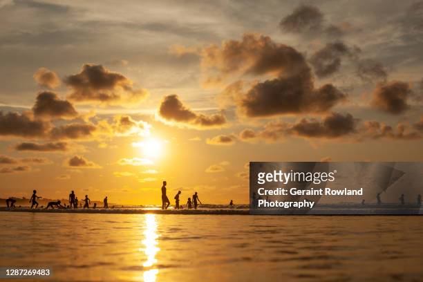 senegal beach landscape art - dakar stockfoto's en -beelden