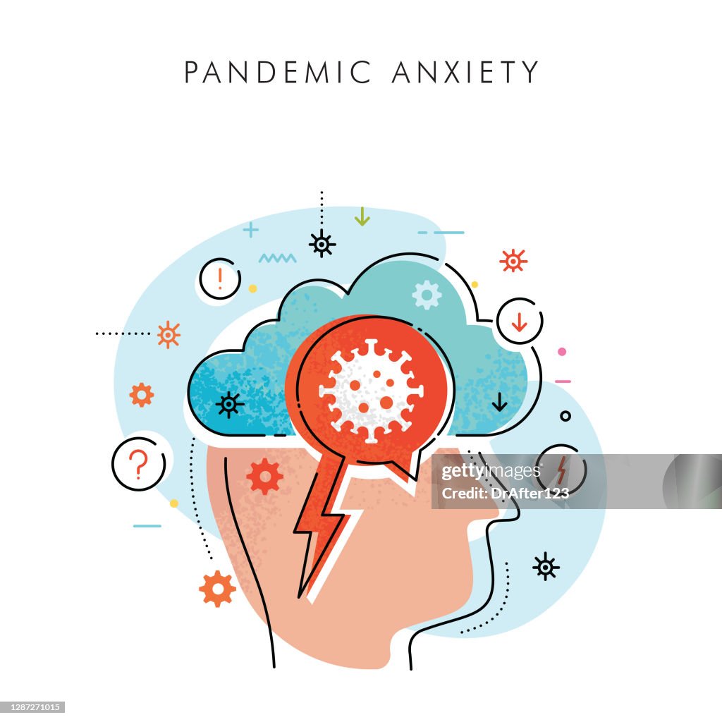 Panger Mental Health Pandemic Anxiety High-Res Vector Graphic - Getty Images