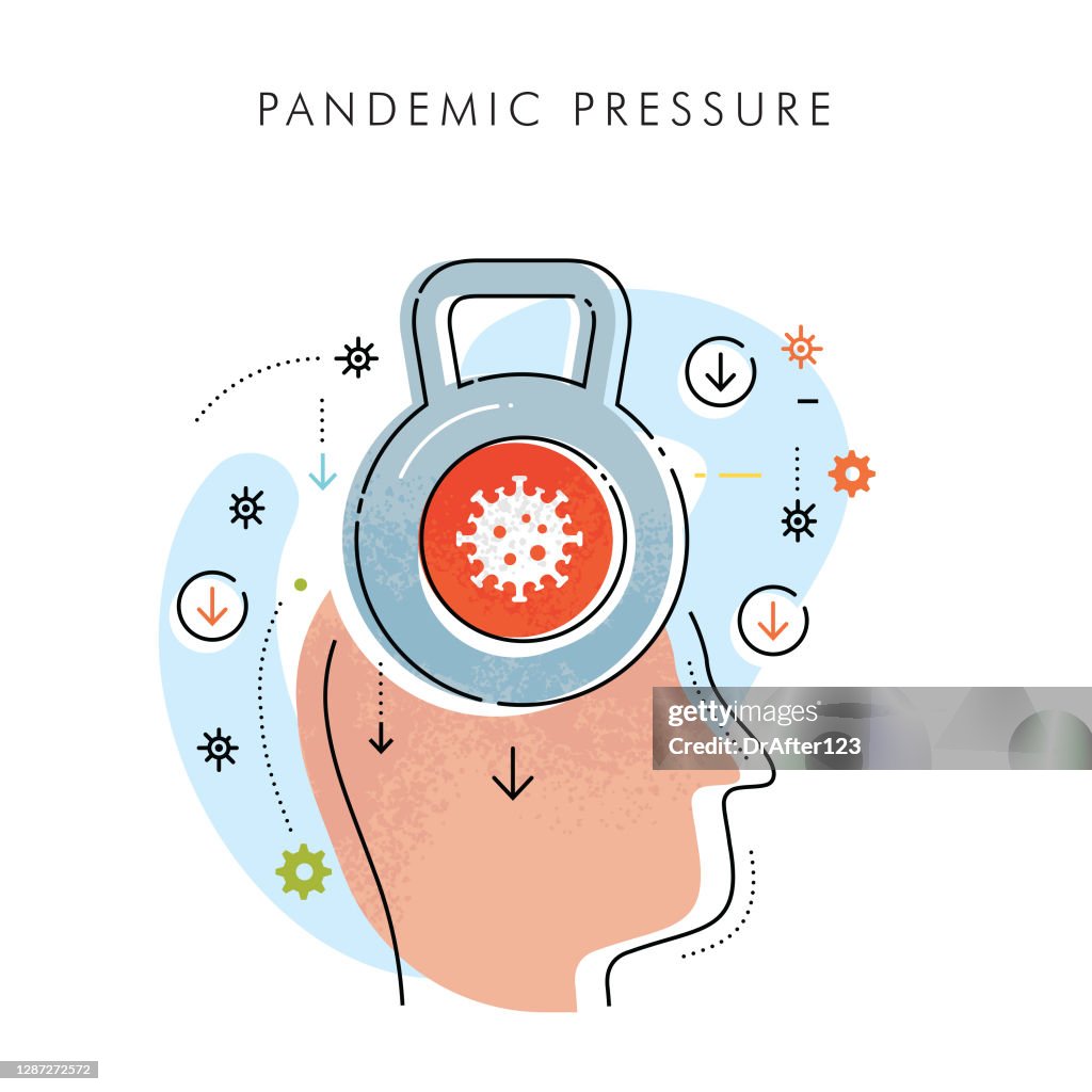 Panger Mental Health Pandemic Pressure High-Res Vector Graphic - Getty Images