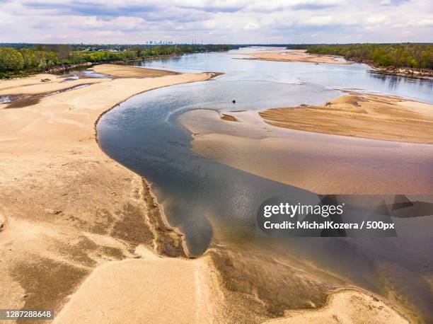 scenic view of beach against sky,warszawa,poland - warsaw aerial stock pictures, royalty-free photos & images