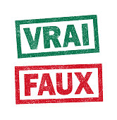 Vrai Faux (Right Wrong in French) ink stamps