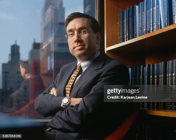 Robert Hughes, Director of New Visions For Public Schools, poses for a portrait in his office on June 17, 2000 in New York City, New York.