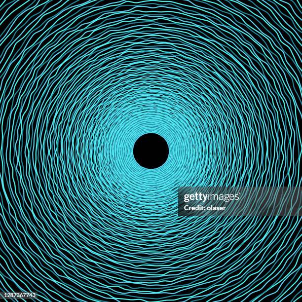 cave walls formed by irregular circles, diminishing perspective - wall corner stock illustrations