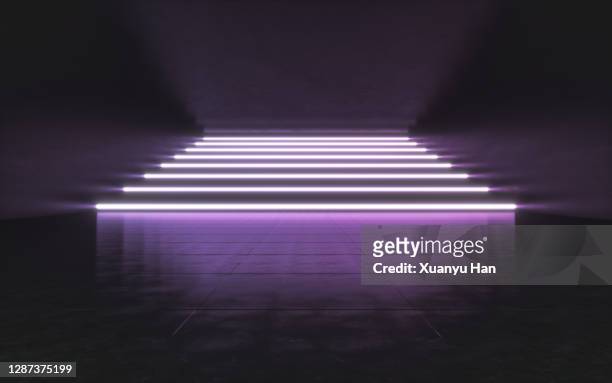 purple led light indoor abstract background - palcoscenico foto e immagini stock