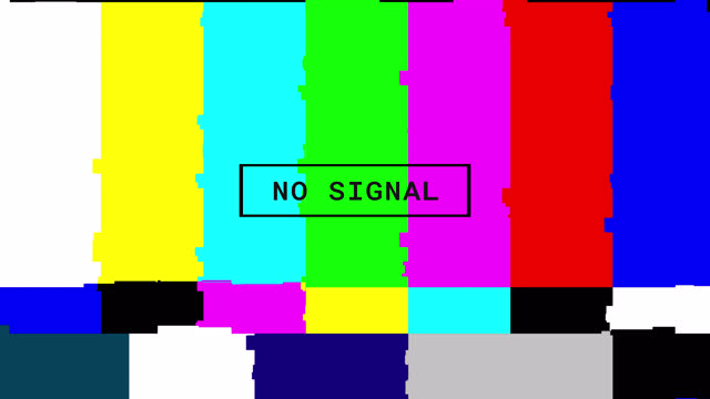 no signal old TV background. Television screen error. VHS defects