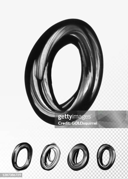 number 0 in vector painted by pinger in diluted black acrylic paint on the surface of slippery white paper - abstract irregular zero sign with visible transparency uneven edges and spontanious finger movement leaving traces of smearing - finger painter stock illustrations