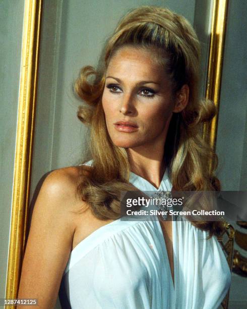 Swiss actress Ursula Andress in a promotional portrait for 'Casino Royale', 1967.