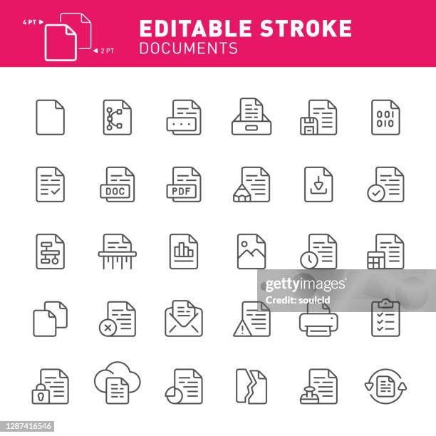document icons - document shredding stock illustrations