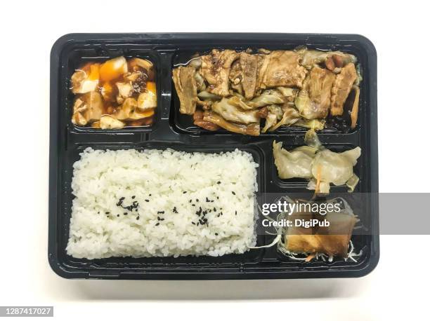 chuka bento on the desk - chuka stock pictures, royalty-free photos & images