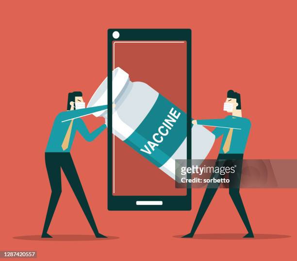 finance injection - mobile phone - fight illness stock illustrations