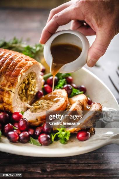 thanksgiving and christmas keto dishes - roasted stock pictures, royalty-free photos & images
