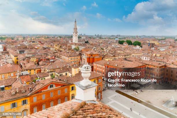 modena, emilia romagna, northern italy. cityscape from above - emilia-romagna stock pictures, royalty-free photos & images