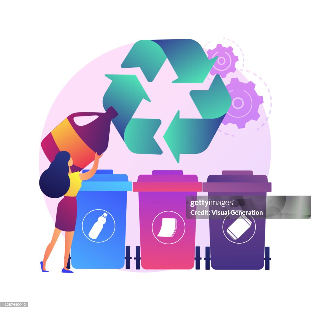 Garbage Collection And Sorting Abstract Concept Vector Illustration ...