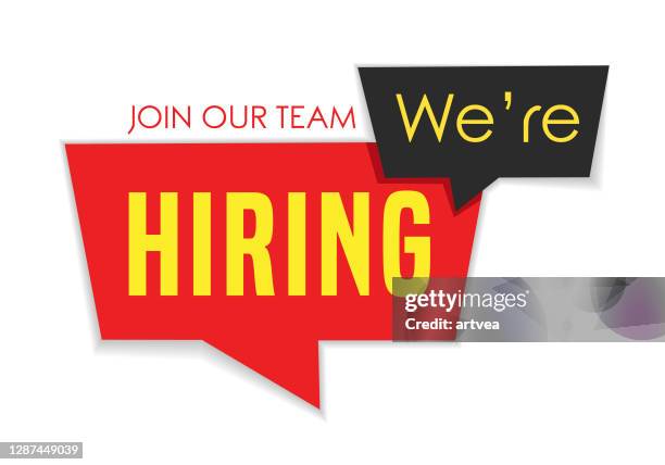 join our team, we are hiring - now hiring poster stock illustrations