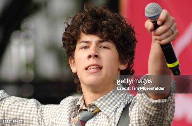 Nick Jonas of Jonas Brothers performs during 102.7 KIIS FM's Wango Tango at Irvine Meadows Amphitheatre on May 10, 2008 in Irvine, California.