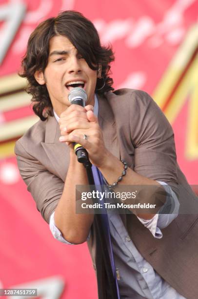 Joe Jonas of Jonas Brothers performs during 102.7 KIIS FM's Wango Tango at Irvine Meadows Amphitheatre on May 10, 2008 in Irvine, California.