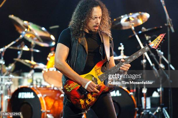 Kirk Hammett of Metallica performs during KROQ's Weenie Roast y Fiesta at Irvine Meadows Amphitheatre on May 17, 2008 in Irvine, California.