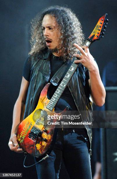 Kirk Hammett of Metallica performs during KROQ's Weenie Roast y Fiesta at Irvine Meadows Amphitheatre on May 17, 2008 in Irvine, California.