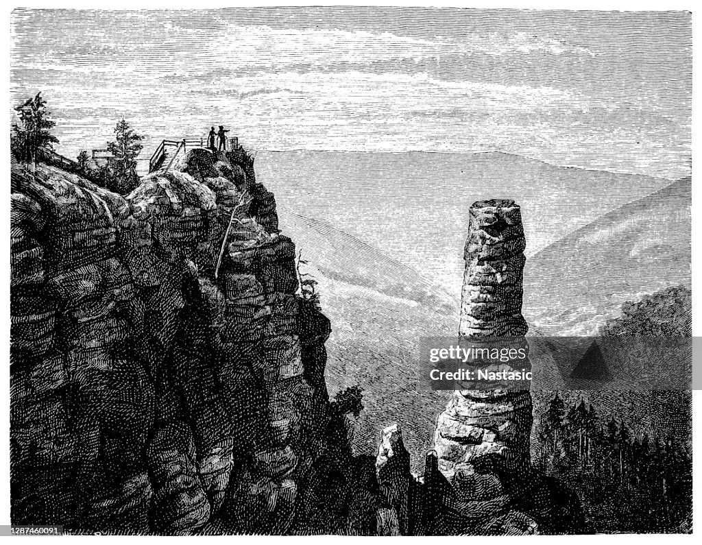 Formación rocosa, Little Prebischkegel, Suiza sajona