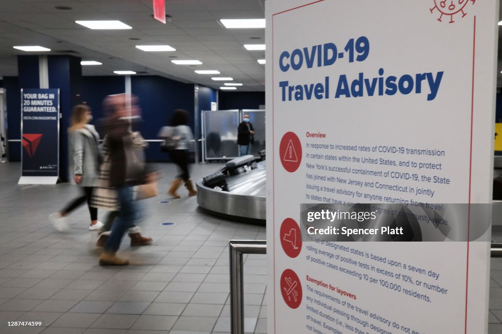 Nation's Airports Brace For Thanksgiving Travel, As CDC Recommends Not To Travel Amid Coronavirus Pandemic