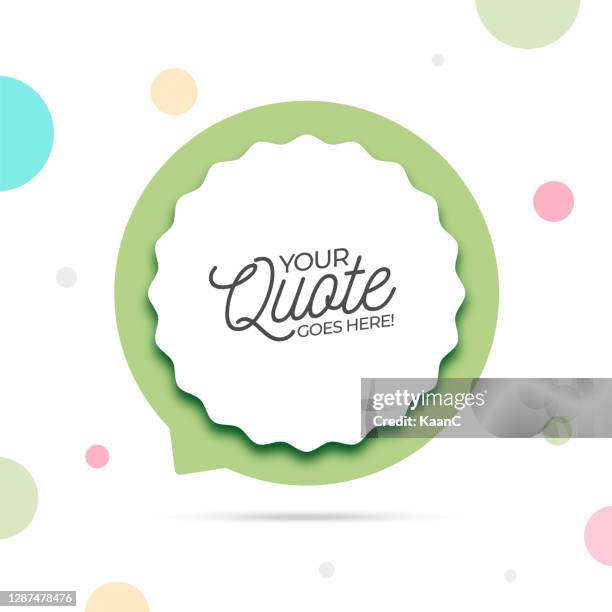 quote blank template. design elements, speech bubble shape, paper sheet, information, text for your design. stock illustration - white bed sheets stock illustrations