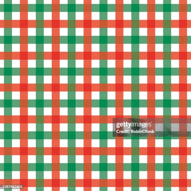 red and green plaid seamless pattern - green argyle stock illustrations