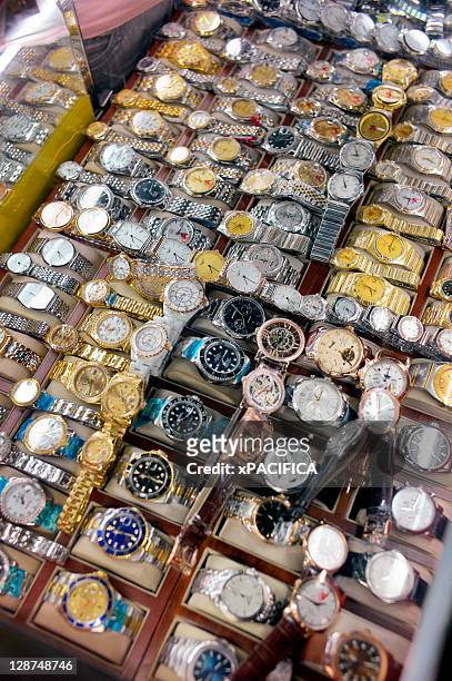 rows of fake watches - counterfeit stock pictures, royalty-free photos & images