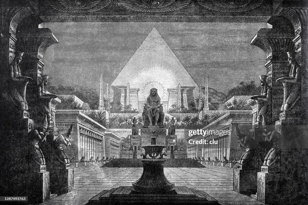 Decoration by Schinkel for the final scene of Mozart's Magic Flute