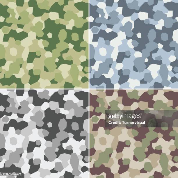 modern seamless geometric camouflage geocam - army camo stock illustrations