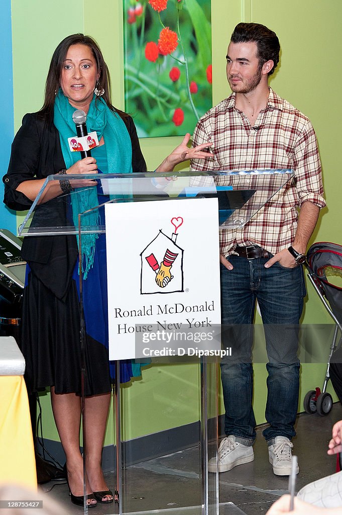 Kevin Jonas Unveils The AOL Media Room At The Ronald McDonald House