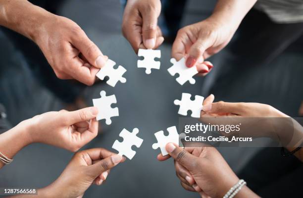 every contribution adds up - pedaço de quebra cabeça imagens e fotografias de stock