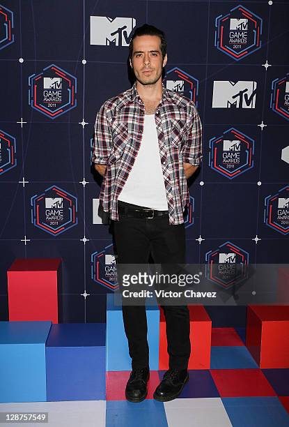 Singer Jose Madero of rock band Panda attends the 2011 MTV Game Awards at Salon Vive Cuervo on October 6, 2011 in Mexico City, Mexico.