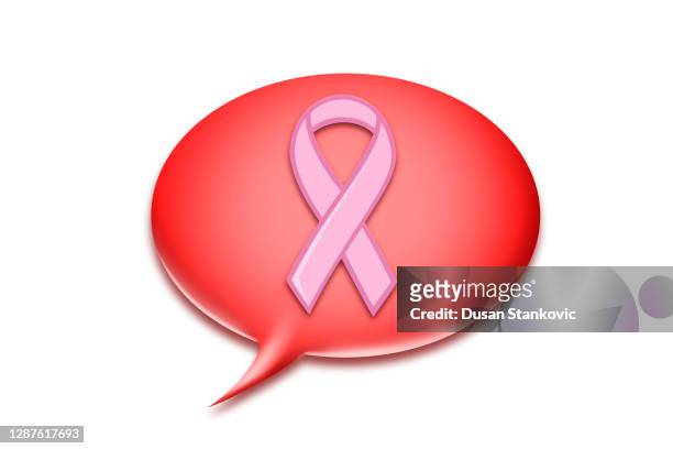 ilustraciones, imágenes clip art, dibujos animados e iconos de stock de icono rojo de las redes sociales con signo de cáncer de mama aislado en fondo blanco - cartoon cancer